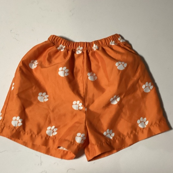 Vive La Fete Other - Kids Orange Swim Trunks with Paw Prints